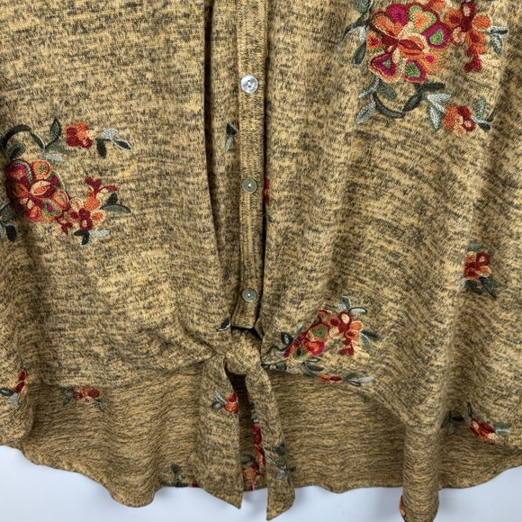 Anthropologie Fig & Flower Floral Embroidered Boho Cardigan Sweater Women 3X NWT - Picture 4 of 6